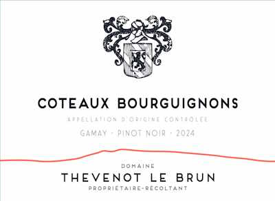 Côteaux Bourguignons Rouge -  Gamay-Pinot Noir - 2024