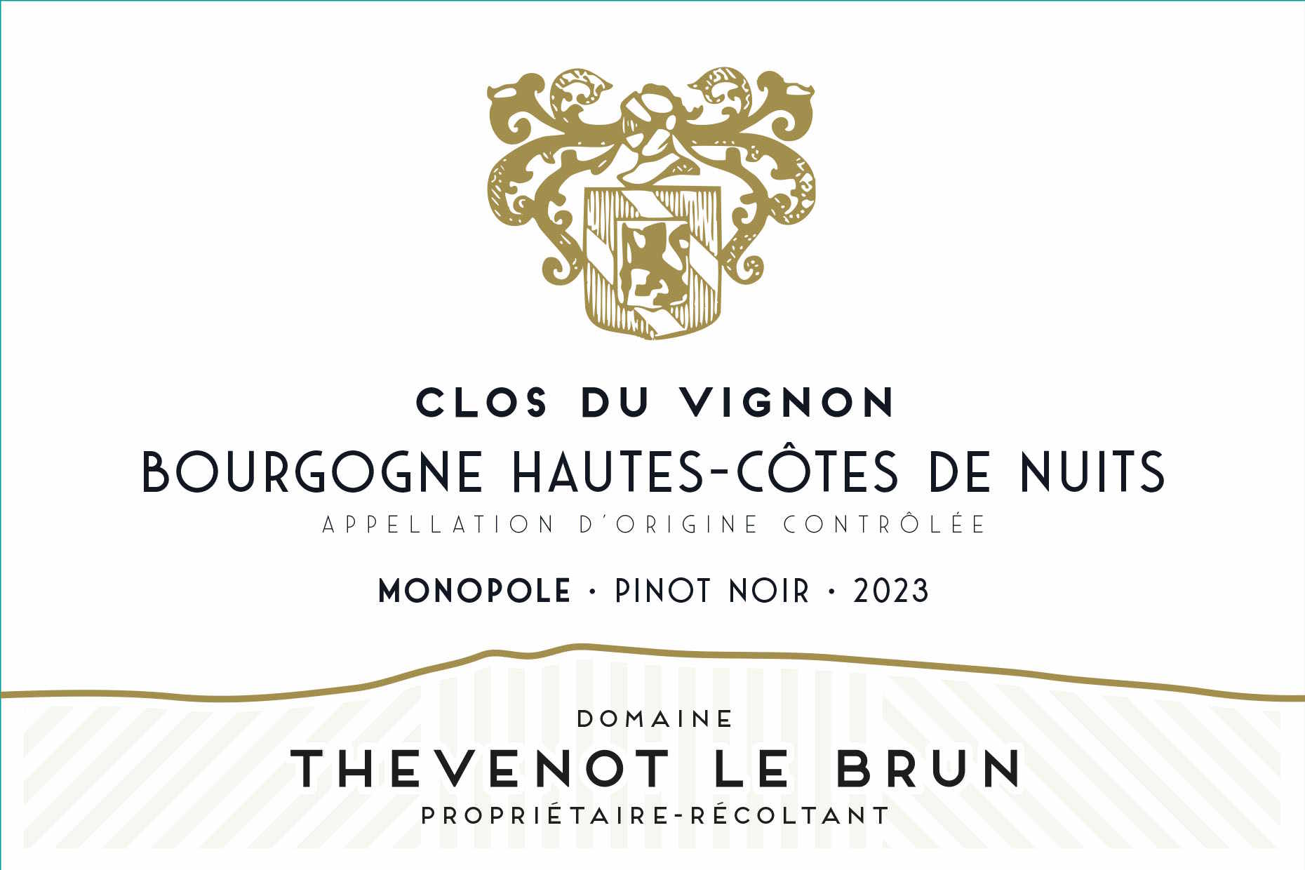 HC de Nuits rouge "Clos du Vignon" 2023