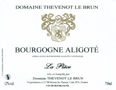 Bourgogne Aligoté "La Pièce" 2020