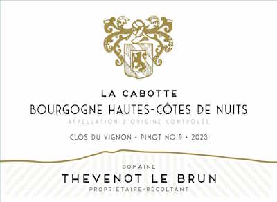 HC de Nuits rouge "CV- La Cabotte" 2024 - bouteille 75cl
