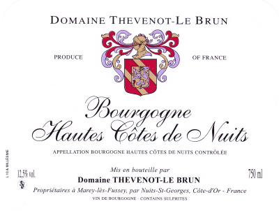 Bourgogne Hautes Côtes de Nuits rouge 2020