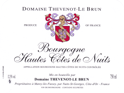 Bourgogne Hautes Côtes de Nuits rouge 2023