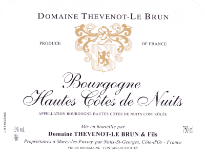 Bourgogne Hautes Côtes de Nuits blanc 2021
