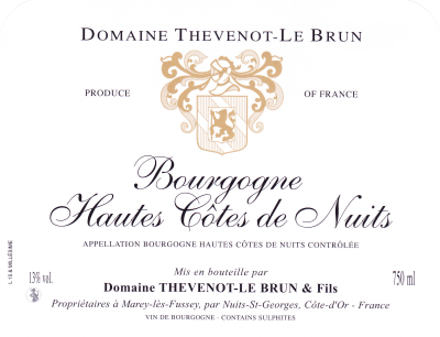 Bourgogne Hautes Côtes de Nuits blanc 2023